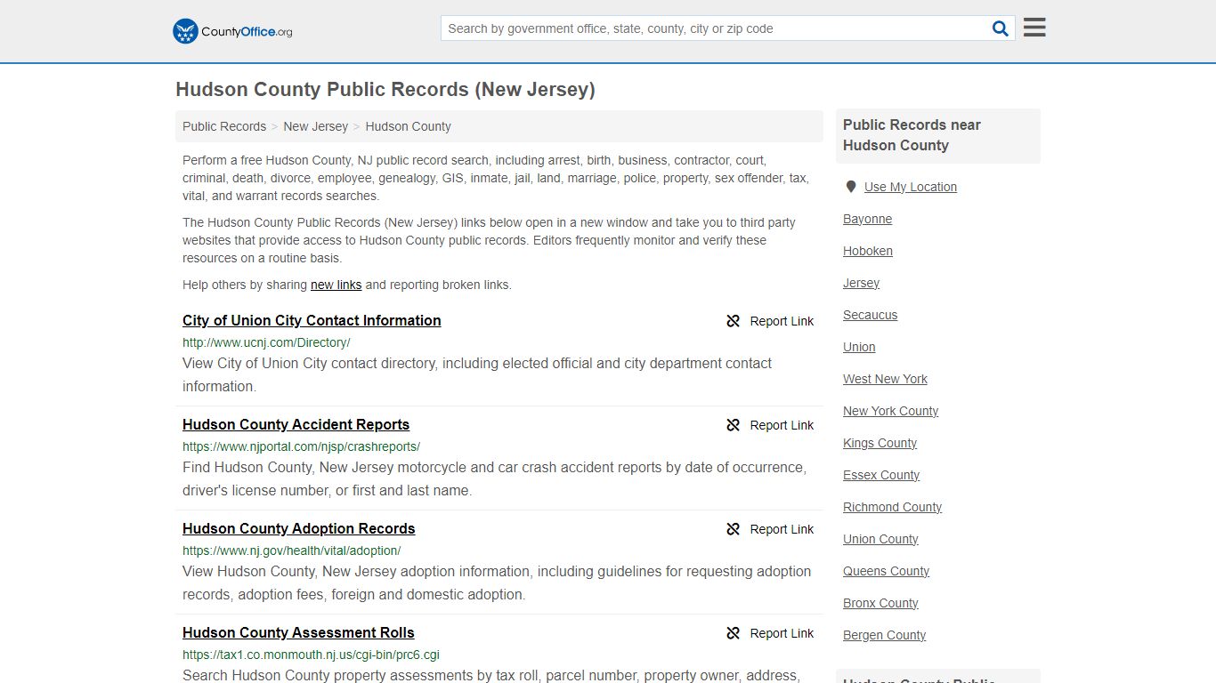 Public Records - Hudson County, NJ (Business, Criminal, GIS, Property ...